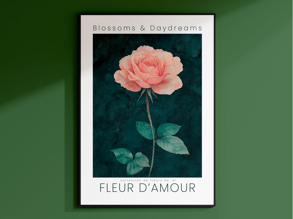 Flower Poster, Vintage Botanical Bouquet Print - Image 2