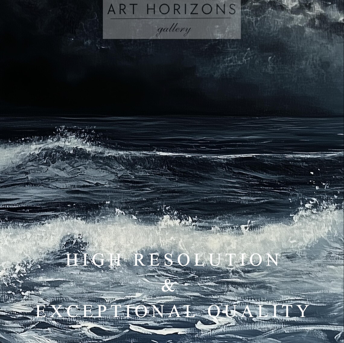 Winter Ocean Frame Tv Art Ocean Waves Oil Painting Art Night Seascape Tv Beach Art For Frame Tv Tv Art Tv56 - Image 3
