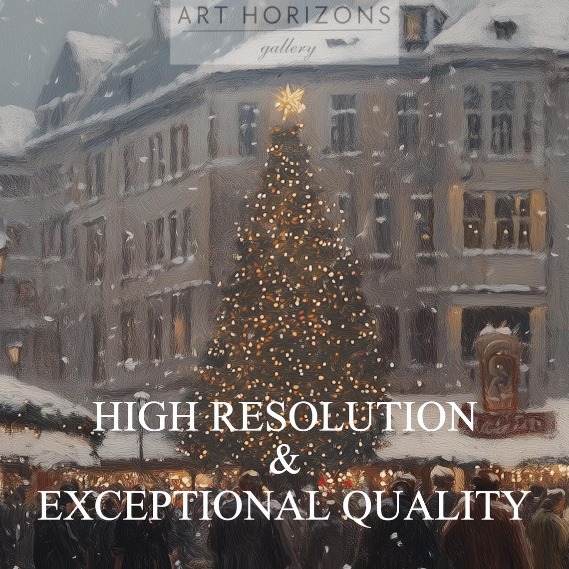 Winter Town Frame Tv Art Vintage Christmas Tv Art Farmhouse Winter Decor Christmas Print Village Landscape Winter Print Tv19 - Image 3