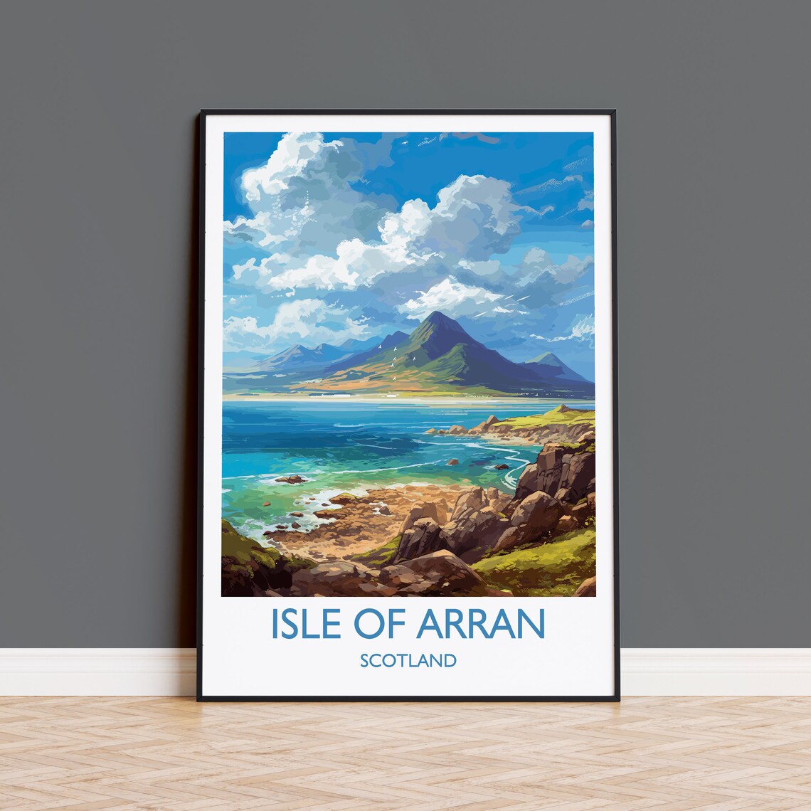 Isle Of Arran Travel Poster, Scotland Travel Print