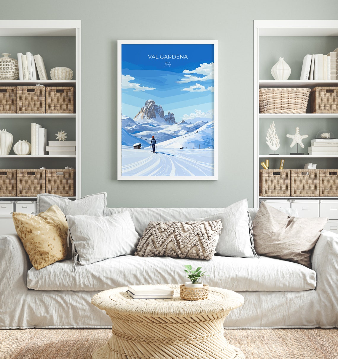 Val Gardena Wall Art Travel Print Travel Poster Of Val Gardena Ski Poster Art Gift Italy Dolomites Ski Art Travel Lovers Gift - Image 4