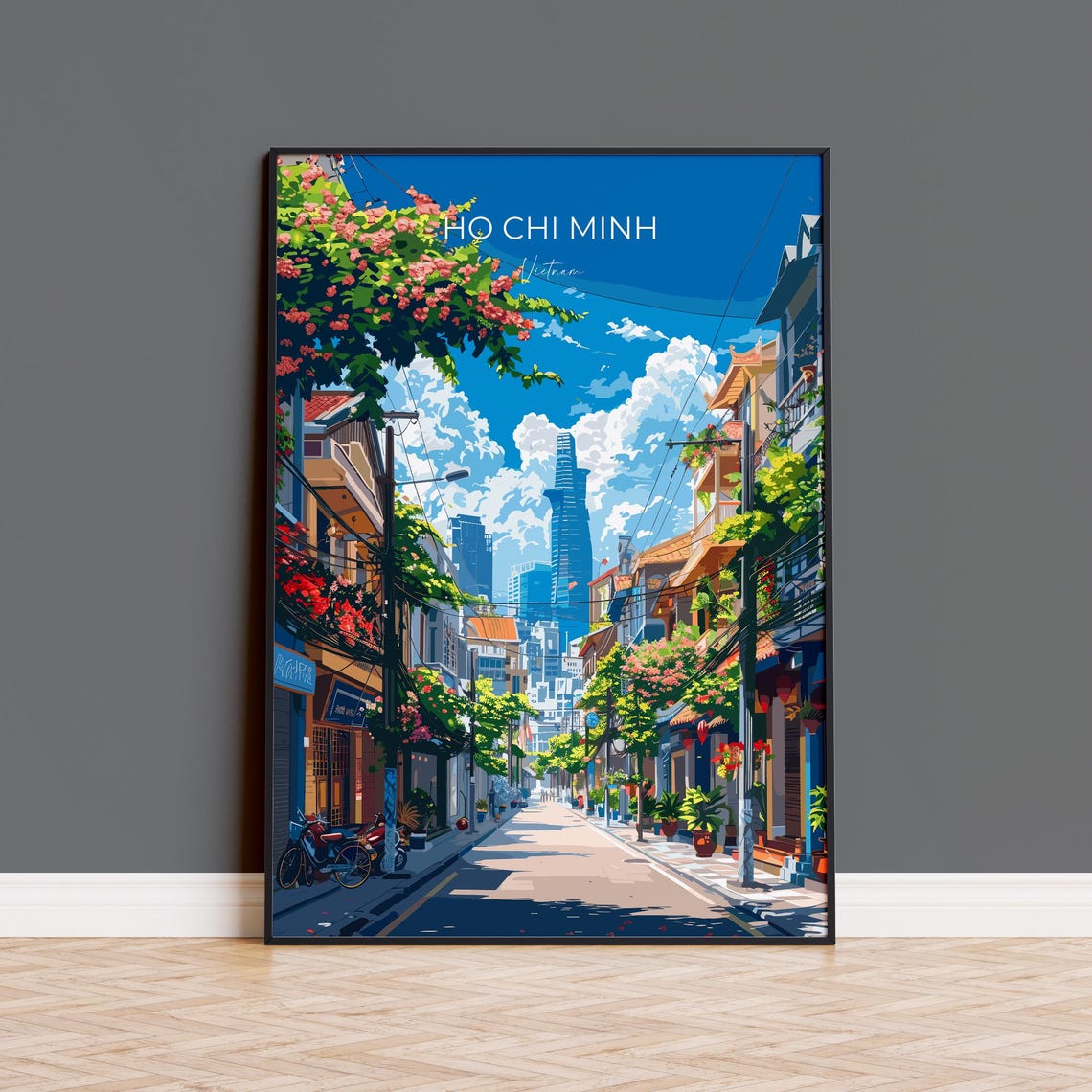 Ho Chi Minh Travel Poster Travel Print Of Ho Chi Minh Vietnam Asia Ho Chi Minh Art Lovers Gift Vietnam Gift Wall Art Print