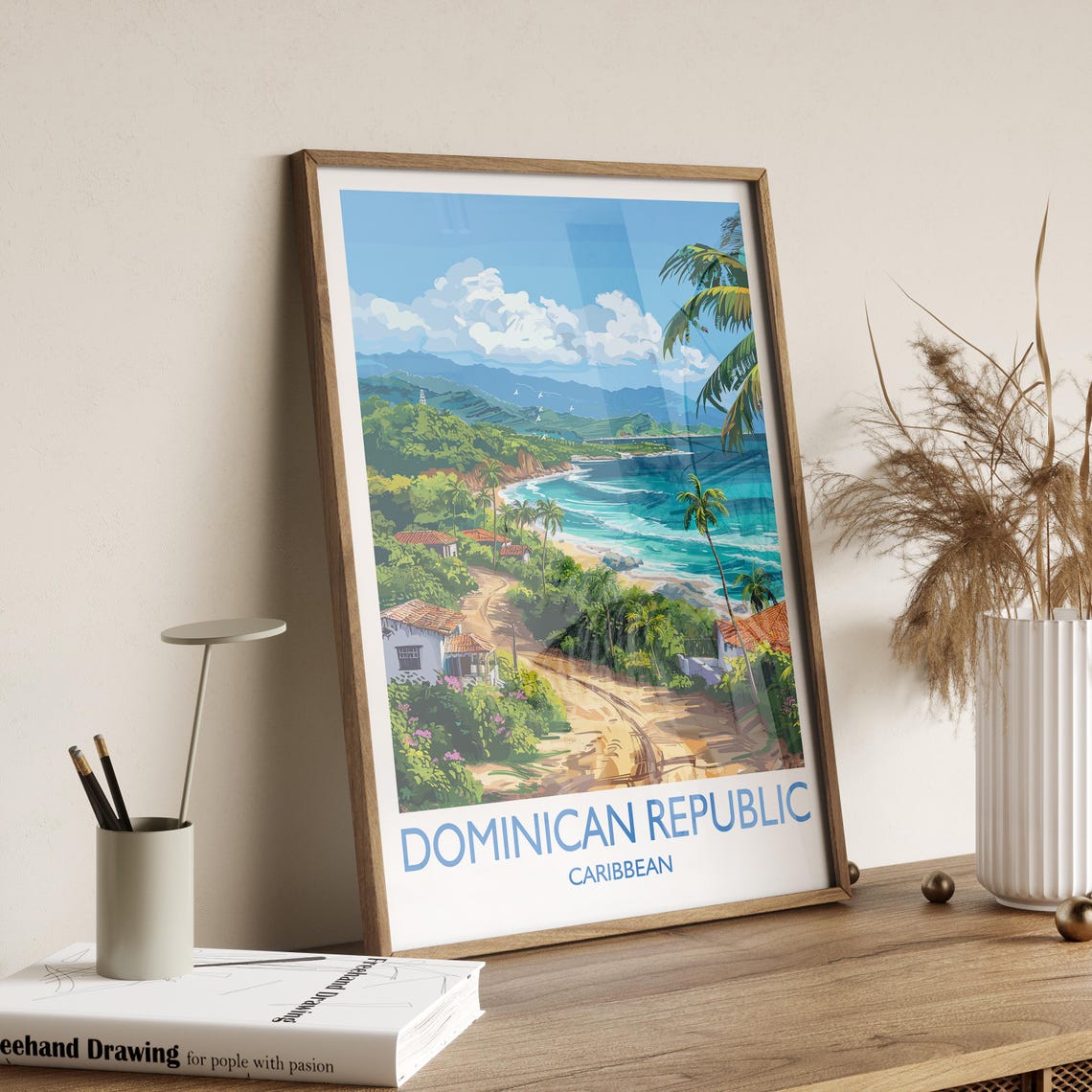 Dominican Republic Travel Print Travel Poster Of Dominican Republic Dominican Republic Art Lovers Gift Caribbean Gift Wall Art Print - Image 2
