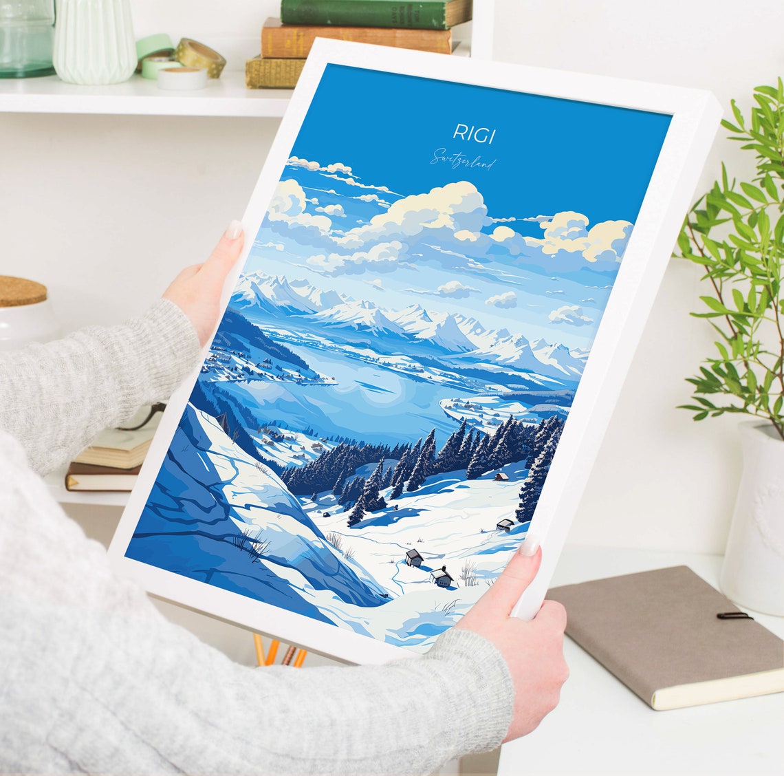 Rigi Wall Art Travel Poster Travel Print Of Rigi Ski Poster Rigi Art Gift Switzerland Alps Art Travel Lovers Gift - Image 5