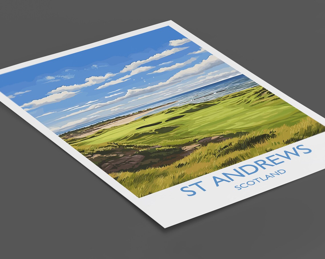 St Andrews Scotland Seaside Golf Links Coastal Travel Poster - Image 2