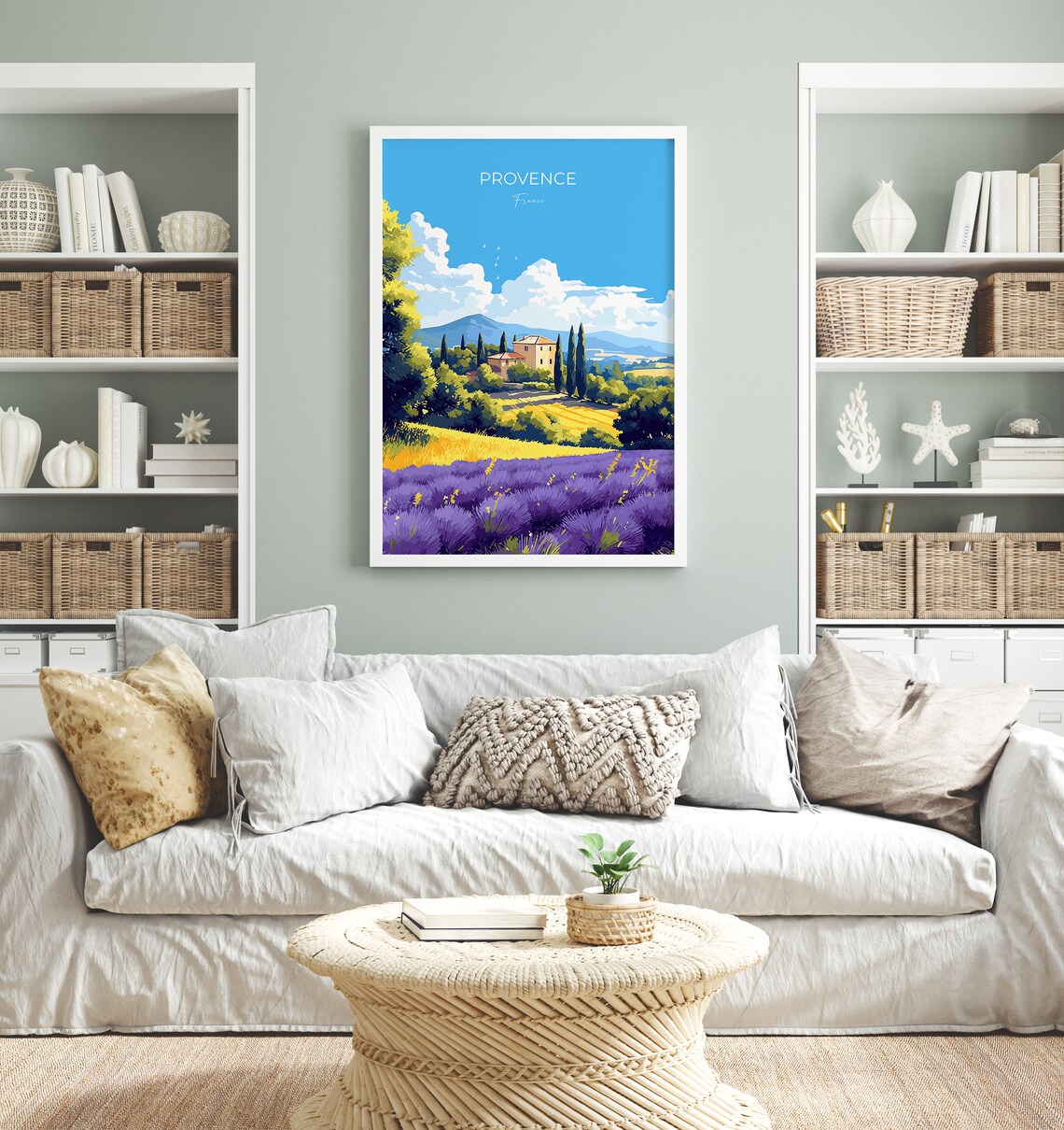 Provence France Lavender Fields Farmhouse Cypress Travel Poster Gift - Image 4