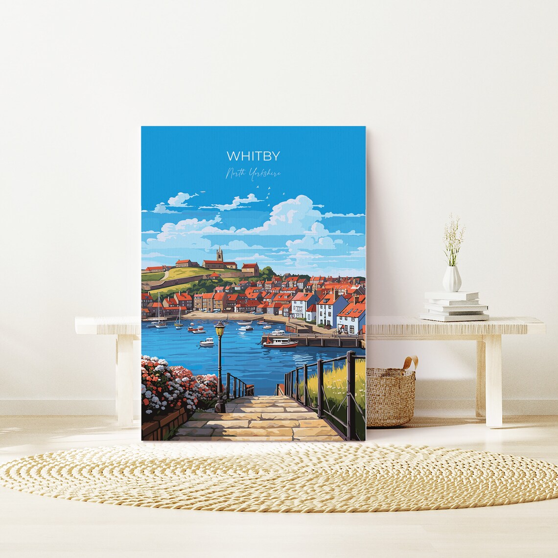 Whitby Travel Poster, North Yorkshire Art Print - Image 3