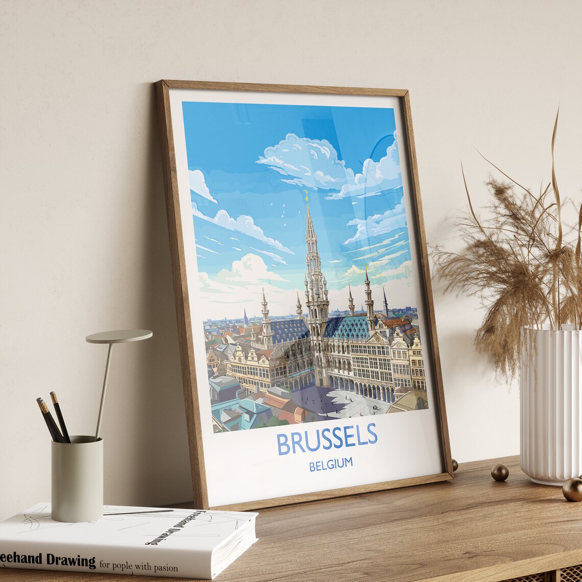 Brussels Vintage Travel Poster, Belgium Art Print - Image 3
