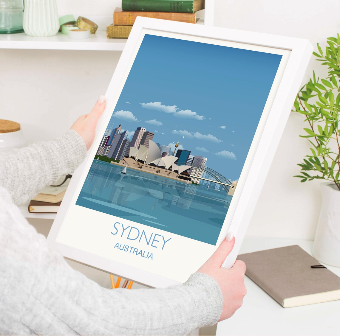 Sydney Travel Print Travel Poster Of Sydney Sydney Harbour Bridge Sydney Opera House Australia Travel Art Lovers Gift - Image 3