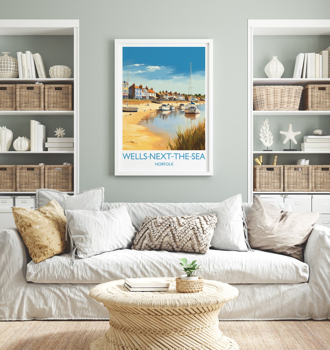 Wells Next The Sea Travel Poster, Norfolk England - Image 4