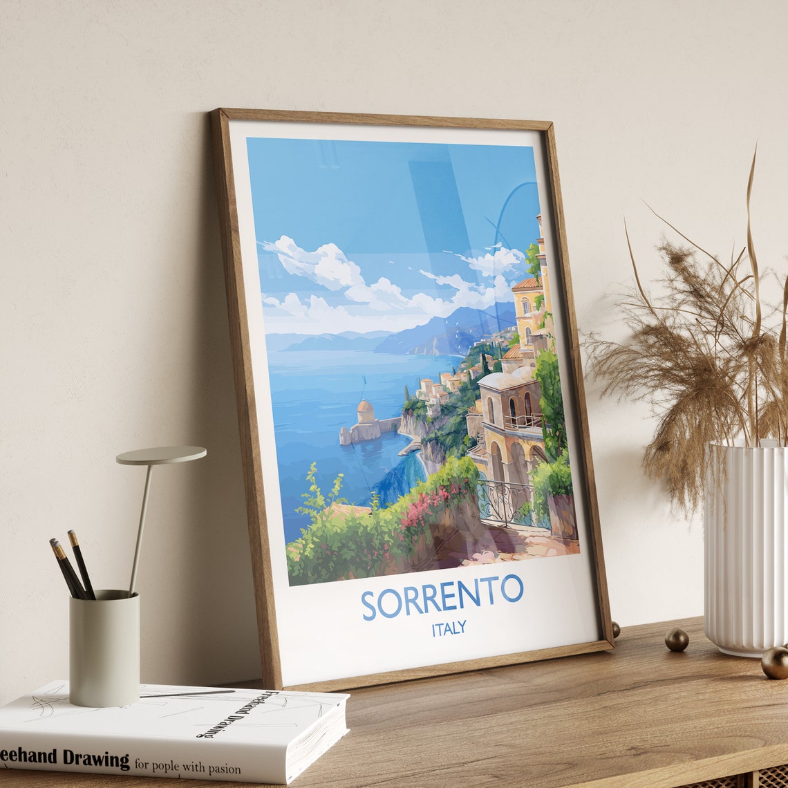 Sorrento Italy Cliffside Coast View Amalfi Bay Travel Poster - Image 3