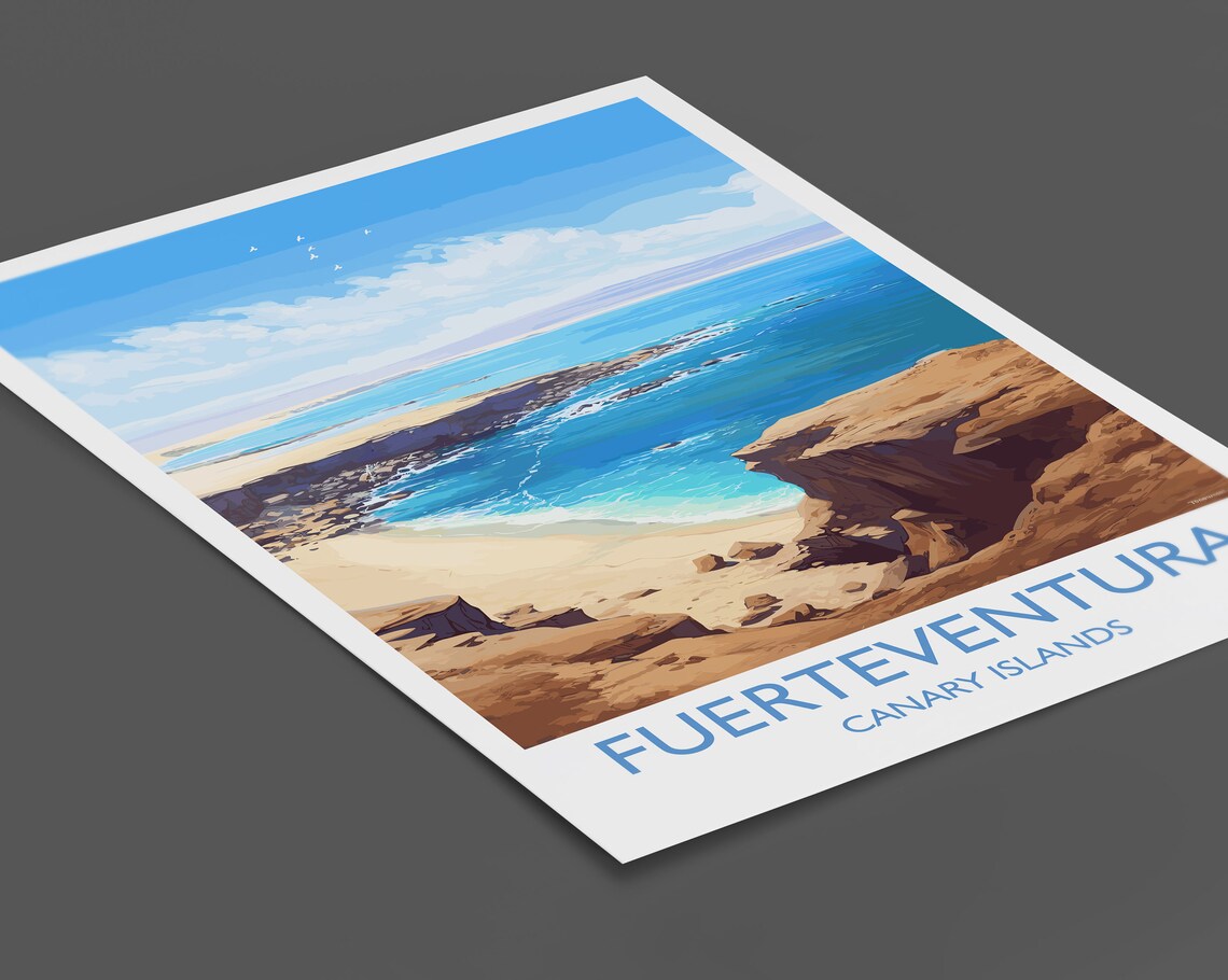 Fuerteventura Travel Poster, Canary Islands Art Print - Image 2