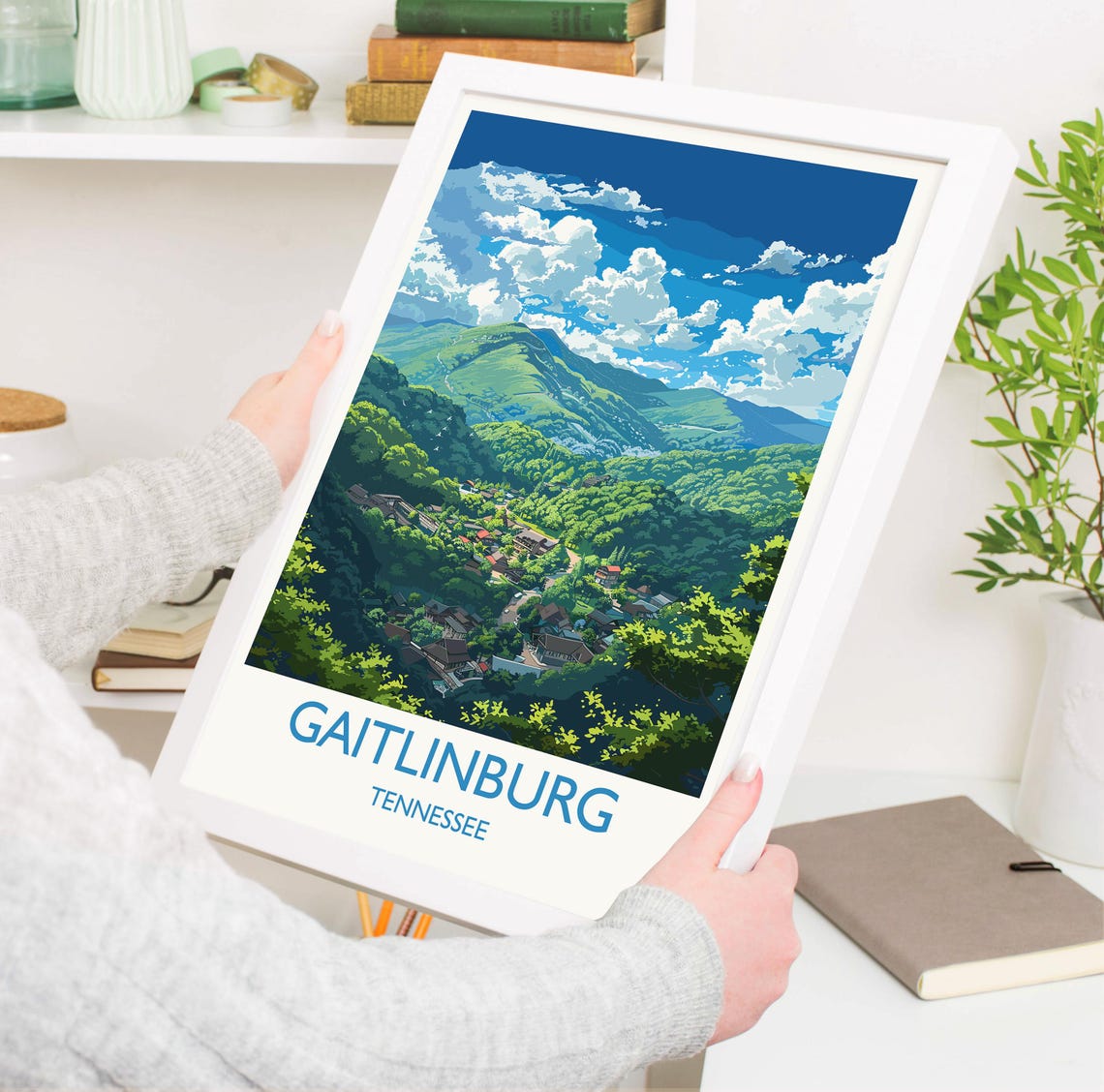 Gaitlinburg Travel Print Wall Art Travel Poster Of Gaitlinburg Gaitlinburg Art Lovers Gift Tennessee Usa Art Gift - Image 3