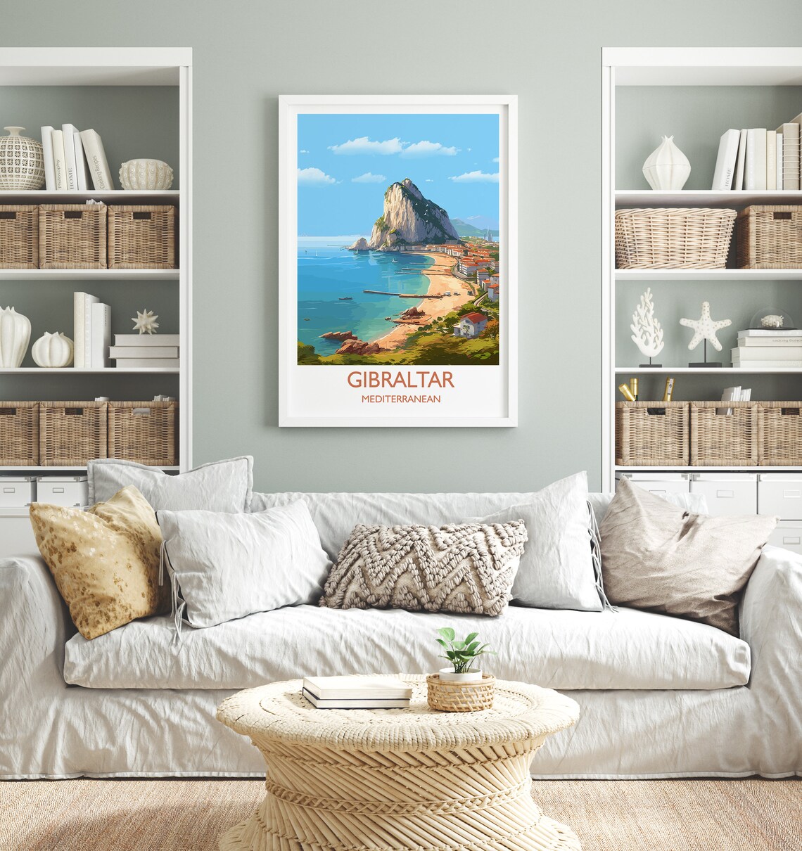 Gibraltar Travel Poster, Mediterranean Place Print - Image 4