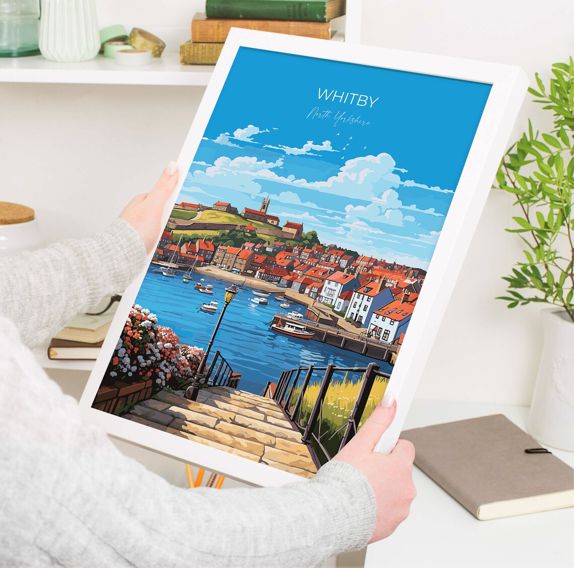 Whitby Travel Poster, North Yorkshire Art Print - Image 5