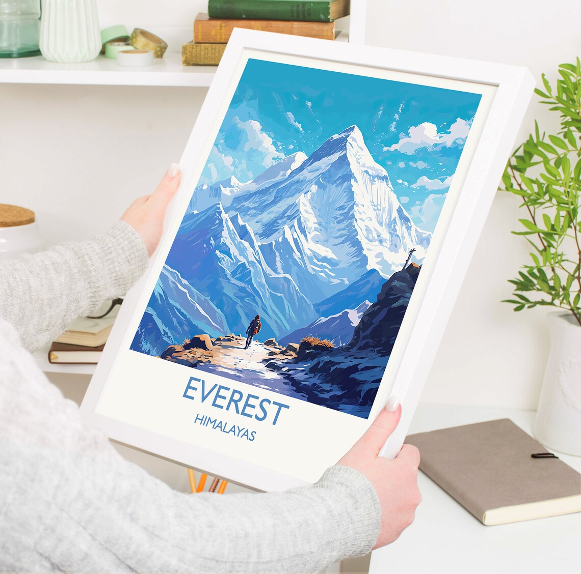 Everest Travel Poster, Himalayas Art Print - Image 5