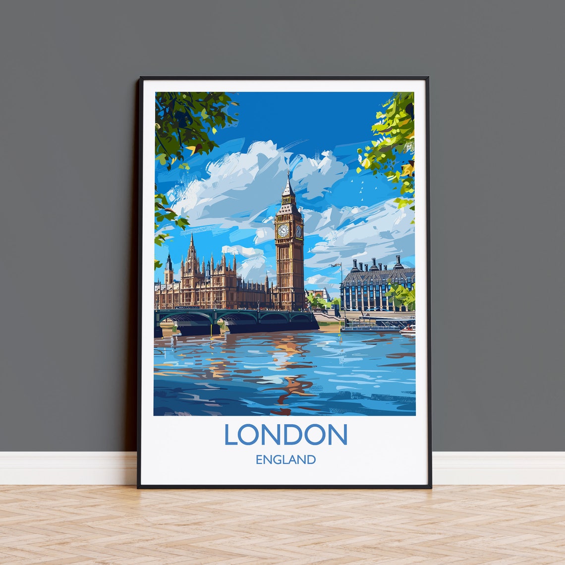 London Art Lovers Gift Wall Art Print