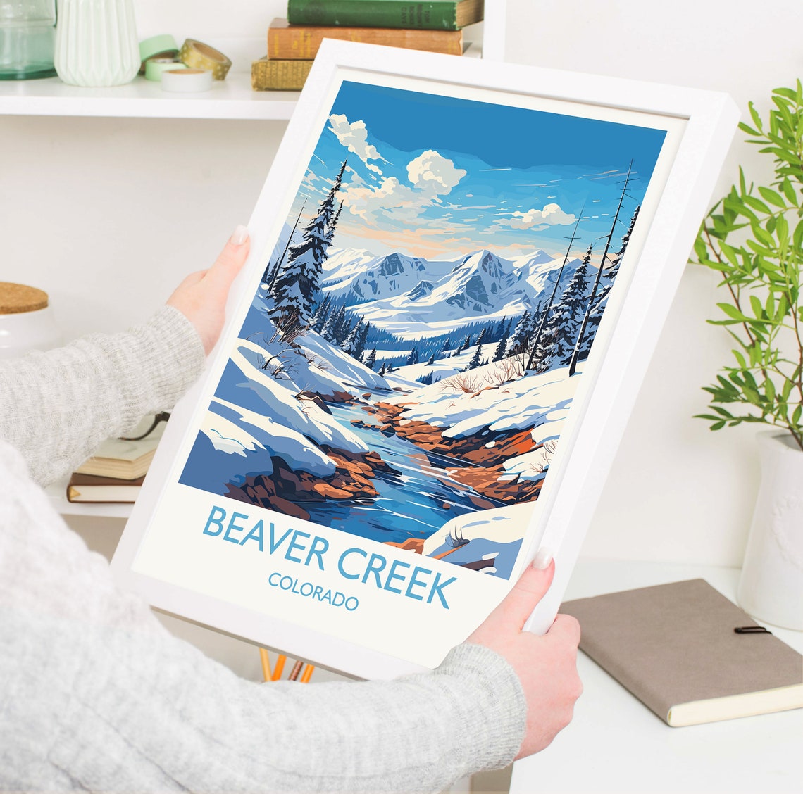 Beaver Creek Travel Poster Wall Art Travel Print Of Beaver Creek Colorado Usa Beaver Creek Art Lovers Gift - Image 5