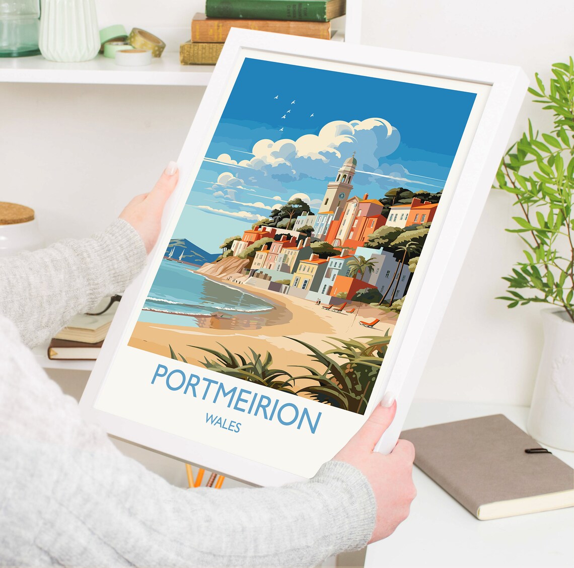 Portmeirion Travel Poster, Wales Art Print - Image 5
