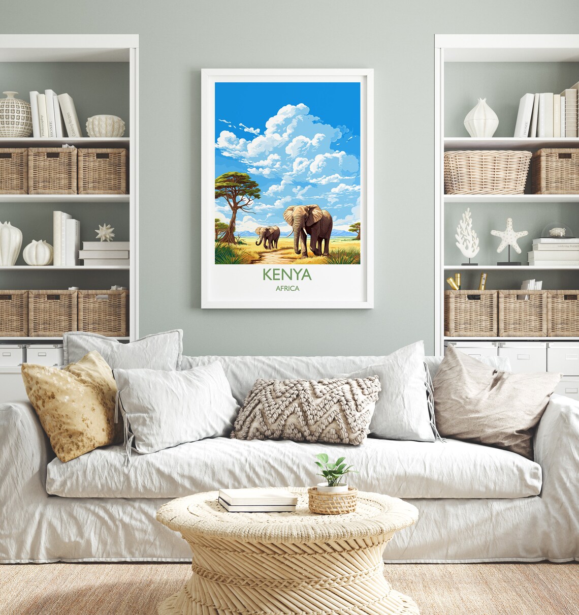 Kenya Travel Poster Travel Print Of Kenya Kenya Gift Africa Africa Art Gift Wall Art Print - Image 4