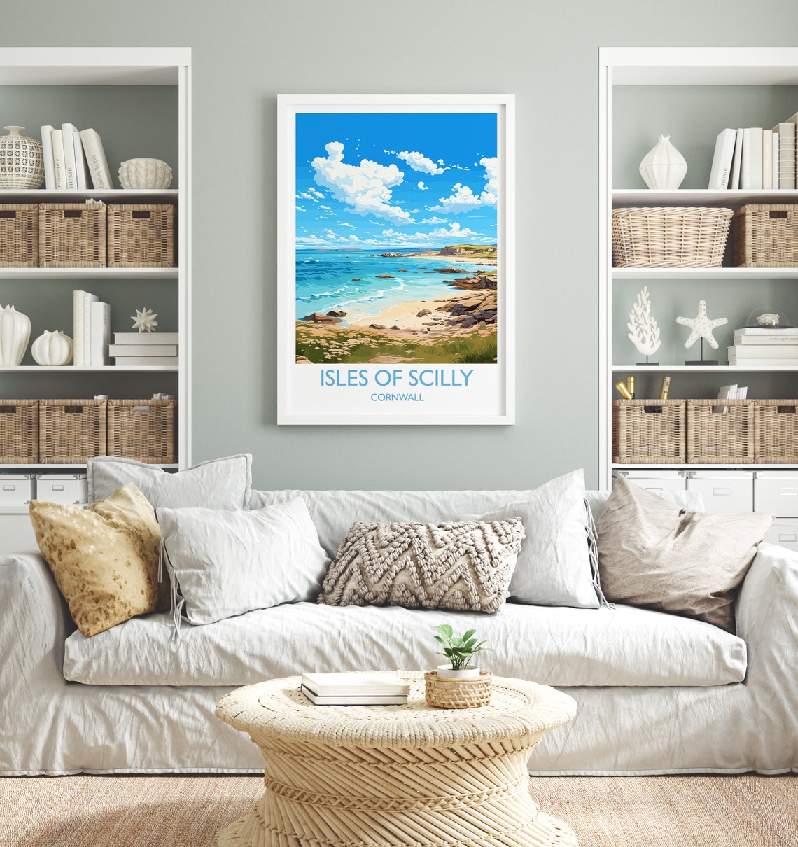 Isles Of Scilly Travel Print Travel Poster Of Isles Of Scilly England Cornwall Art Isles Of Scilly Art Lovers Gift Wall Art Print - Image 4
