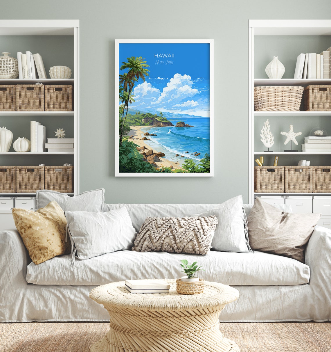 Hawaii Travel Print Travel Poster Of Hawaii Hawaii Art Gift United States Gift Usa Wall Art Print - Image 3