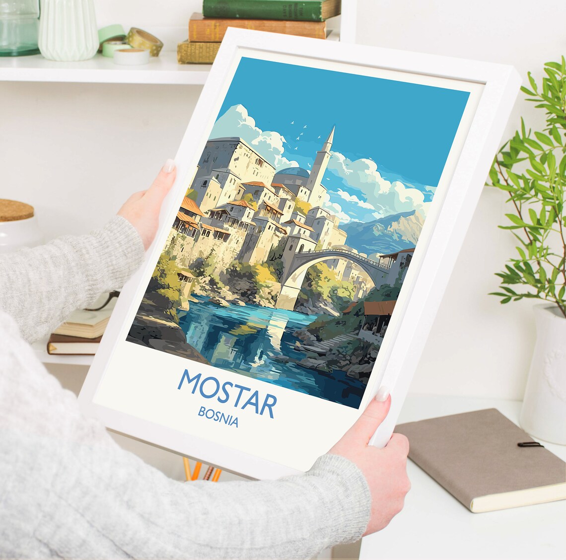 Mostar Travel Poster, Bosnia Place Print - Image 5