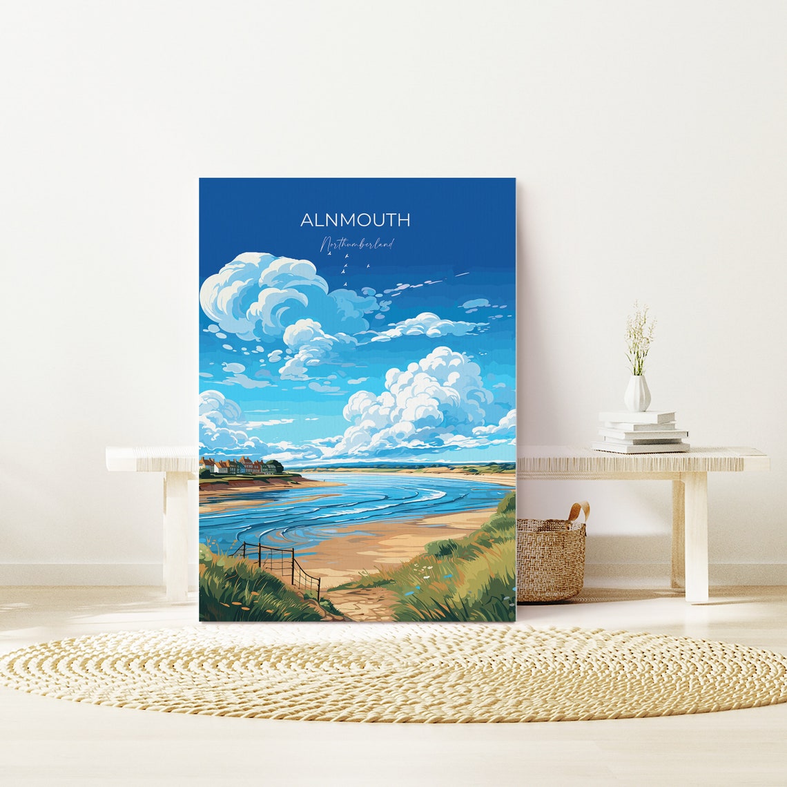 Alnmouth Travel Print Wall Art Travel Poster Of Alnmouth Northumberland Art Gift England Alnmouth Art Lovers Gift - Image 3