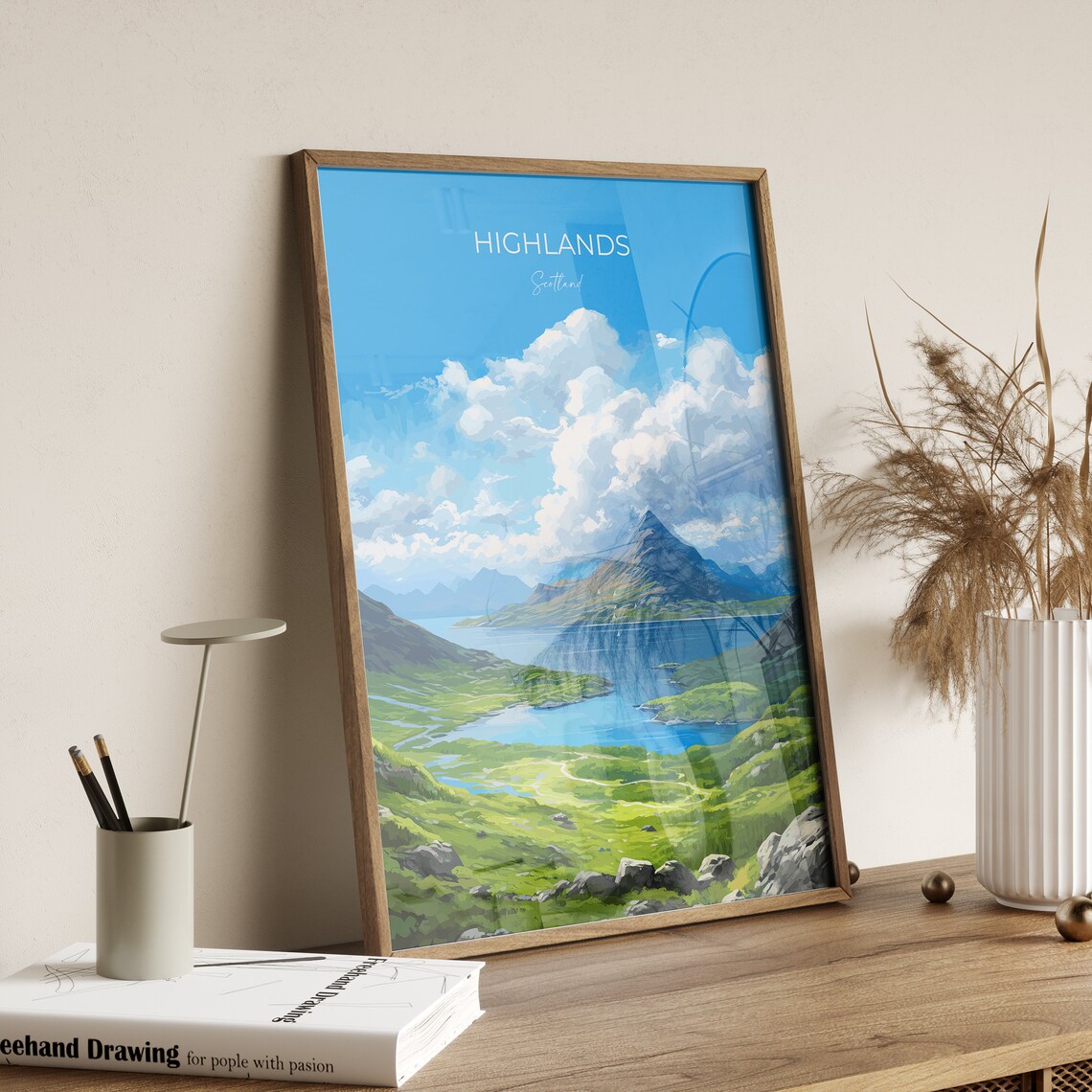 Highlands Travel Poster, Scotland Wall Art Print - Image 2