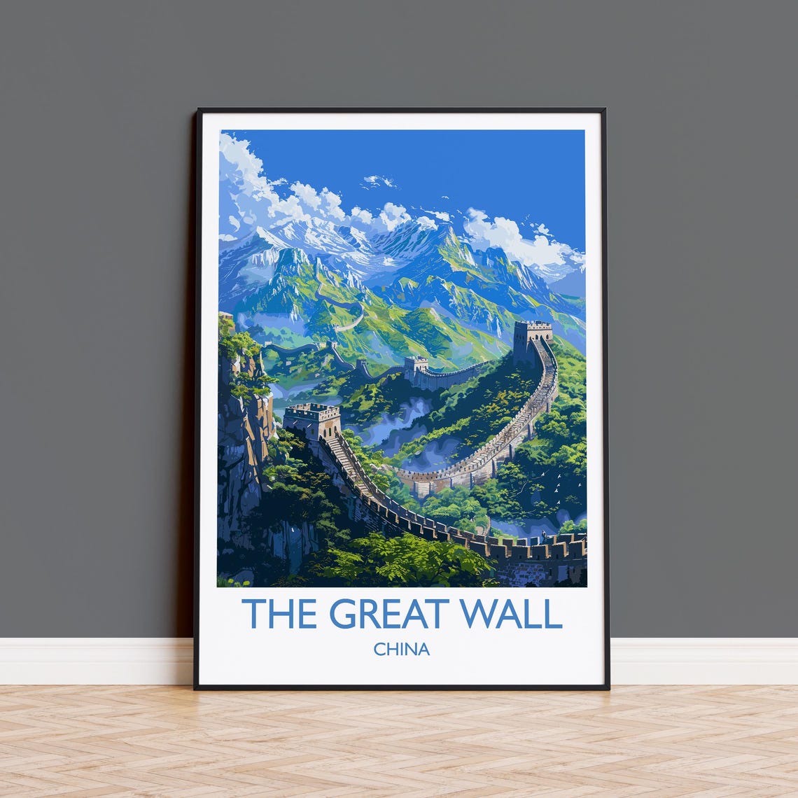 Great Wall Of China Travel Print Travel Poster Of Great Wall Of China The Great Wall Art Lovers Gift China Wall Art Gift