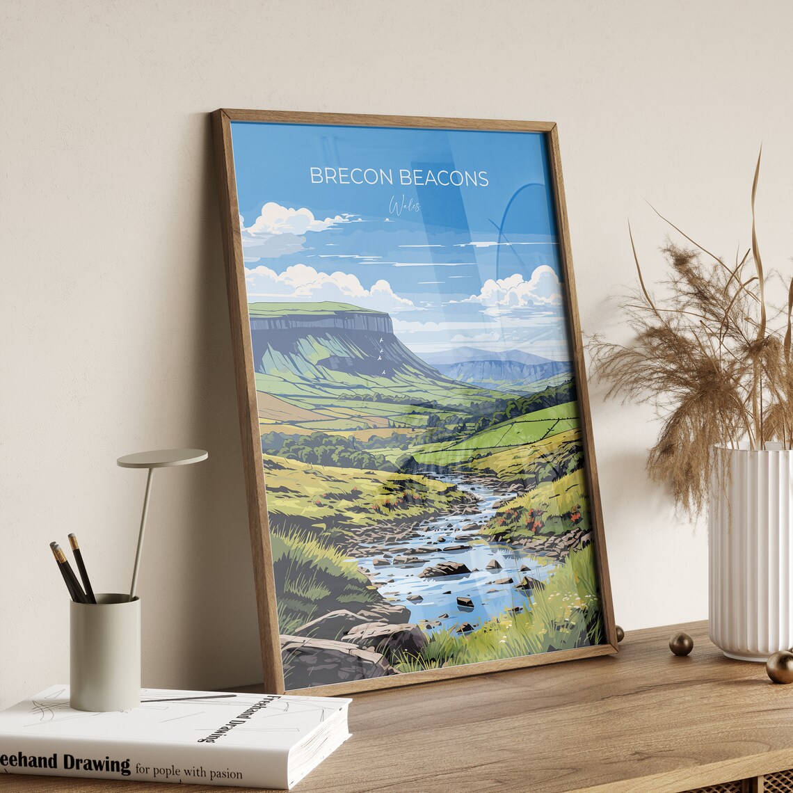 Brecon Beacons Travel Poster, Wales Wall Art Print - Image 2