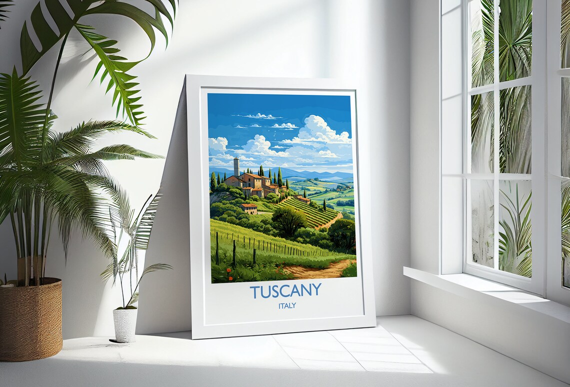 Tuscany Travel Poster, Italy Art Lovers Gift - Image 3