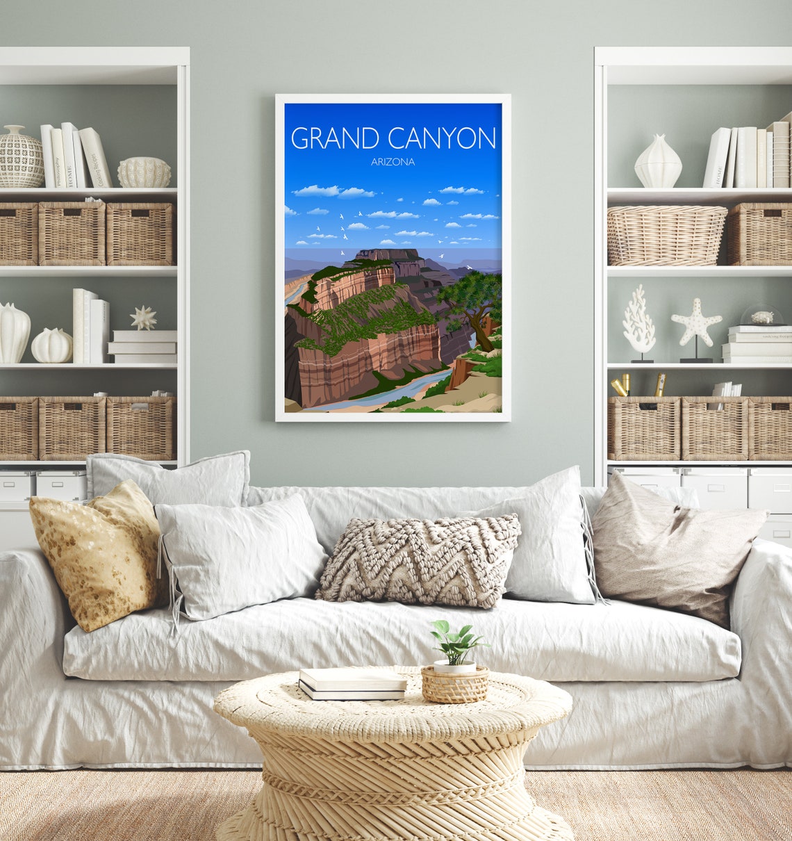 Grand Canyon Travel Poster Wall Art Travel Print Of Grand Canyon Grand Canyon Art Lovers Gift Arizona Usa Travel Art - Image 4