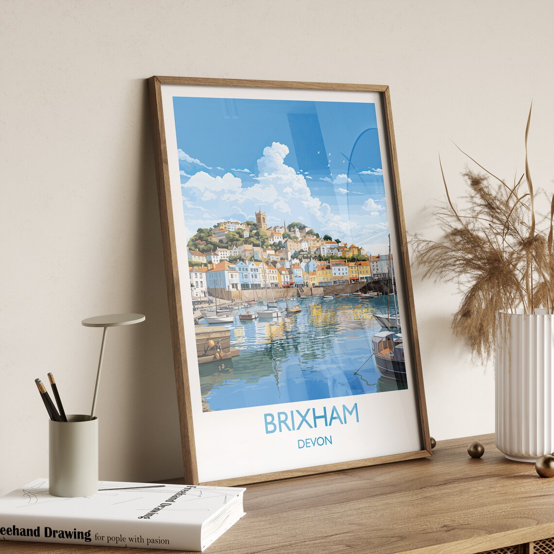 Brixham Travel Poster, England Devon Art Print - Image 3