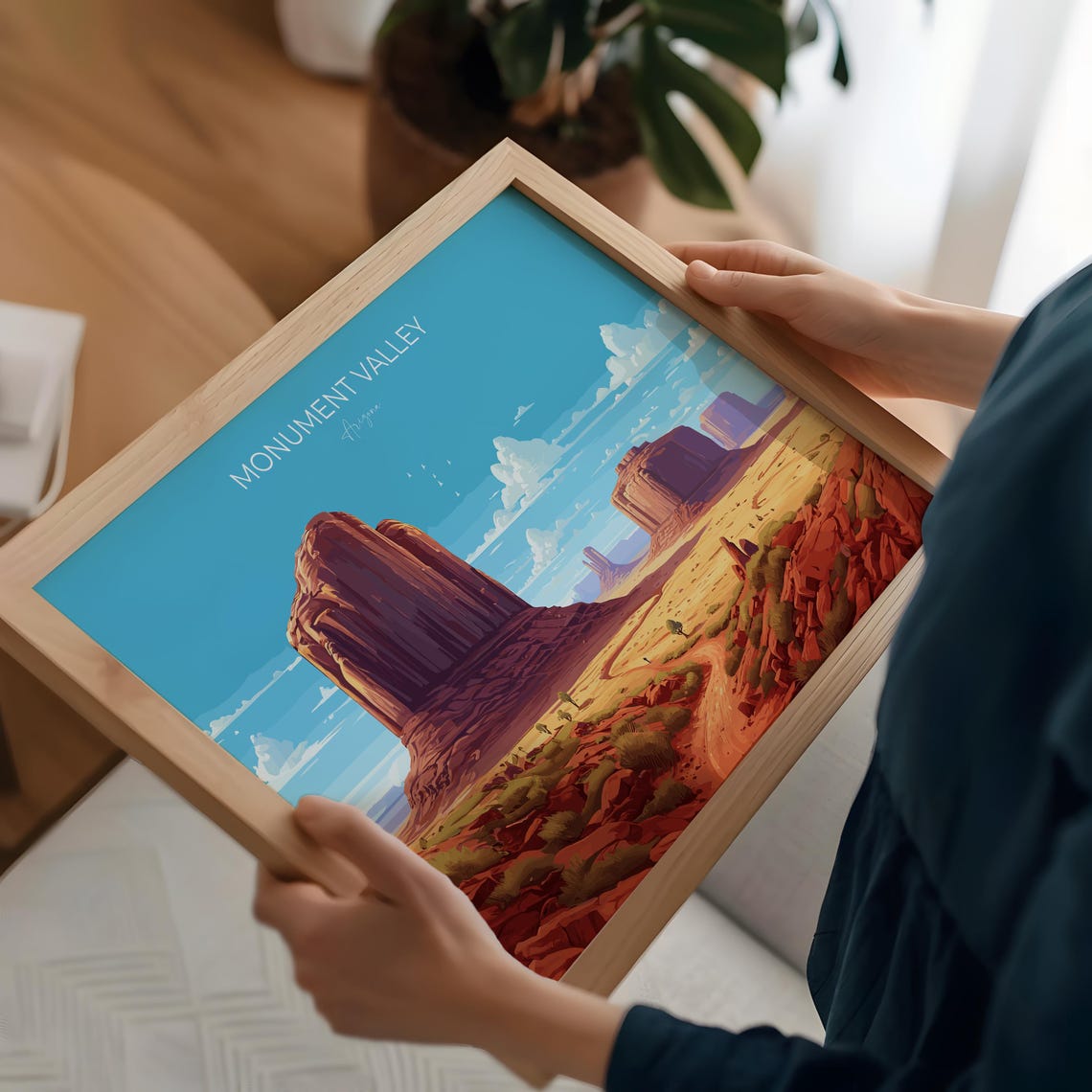 Monument Valley Arizona Desert Sandstone Landscape Travel Poster - Image 3