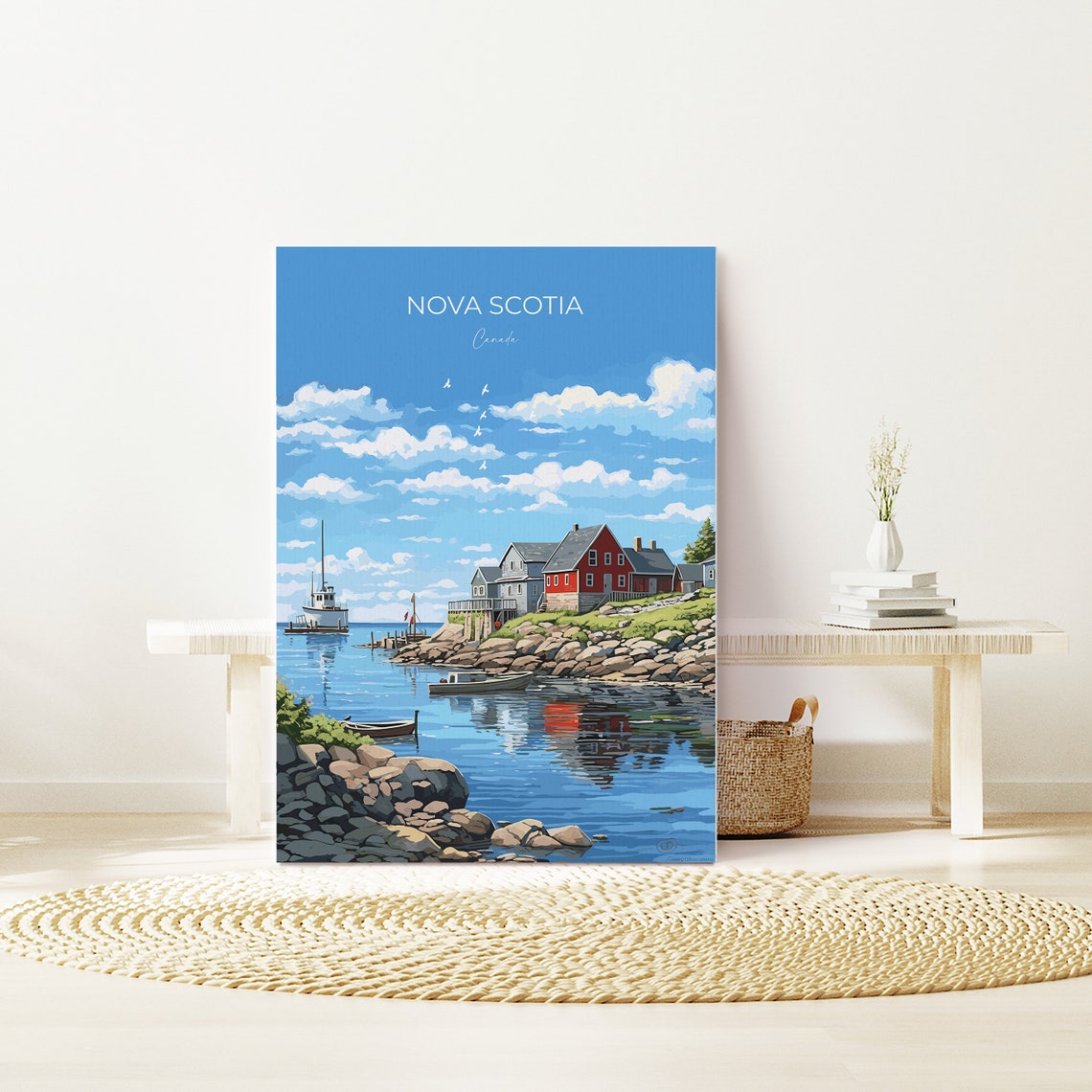 Nova Scotia Fishing Village Canada Rocky Harbour Boats Poster - Image 3