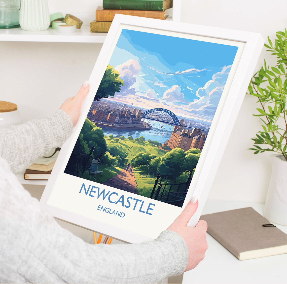 Newcastle Travel Poster, Tyne And Wear Art Print - Image 5