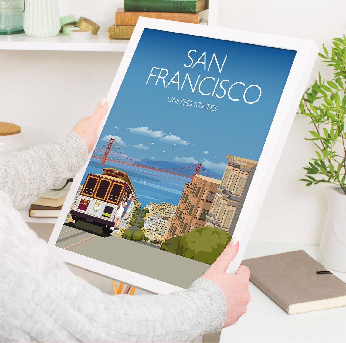 San Francisco Travel Poster, USA Travel Wall Print - Image 3