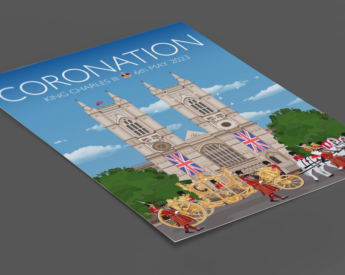 King Charles III Coronation Westminster Abbey 2023 Royal Poster - Image 2