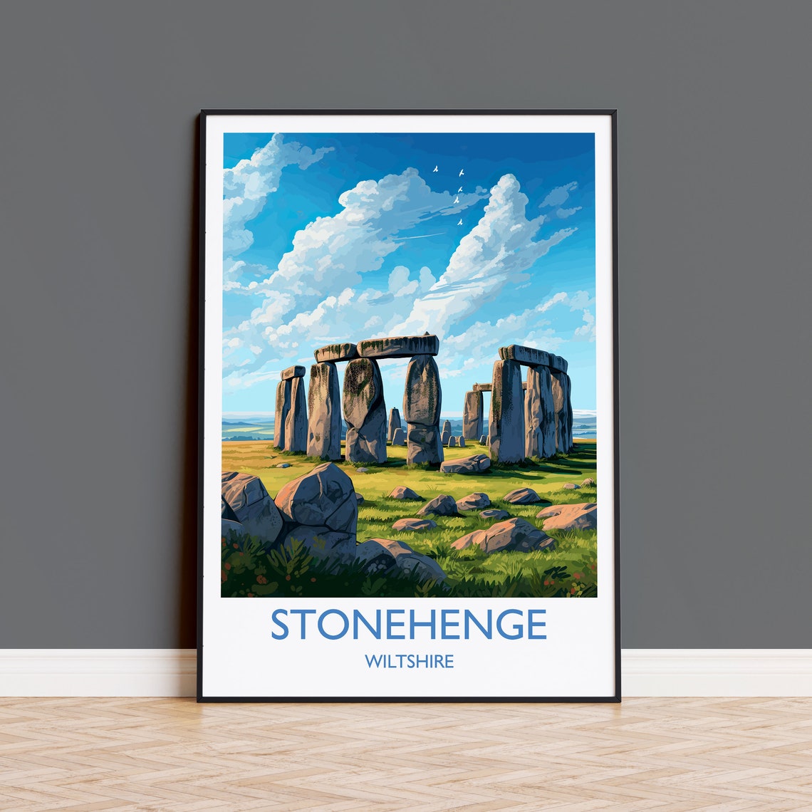 Stonehenge Wiltshire England Ancient Stone Circle Art Poster