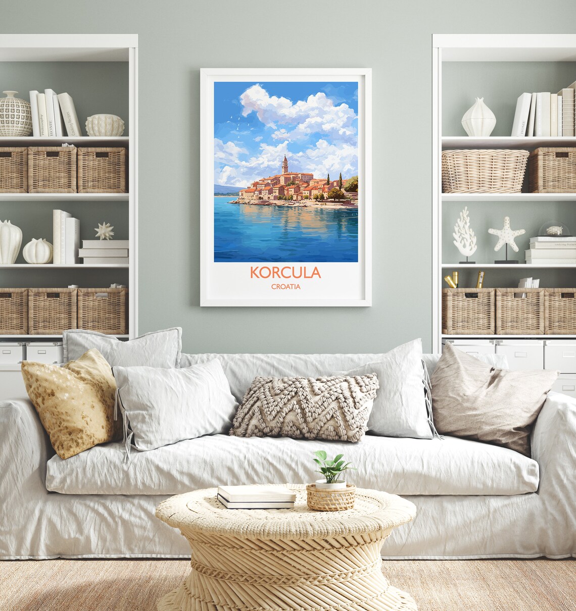 Korcula Travel Poster, Croatia Place Print - Image 4