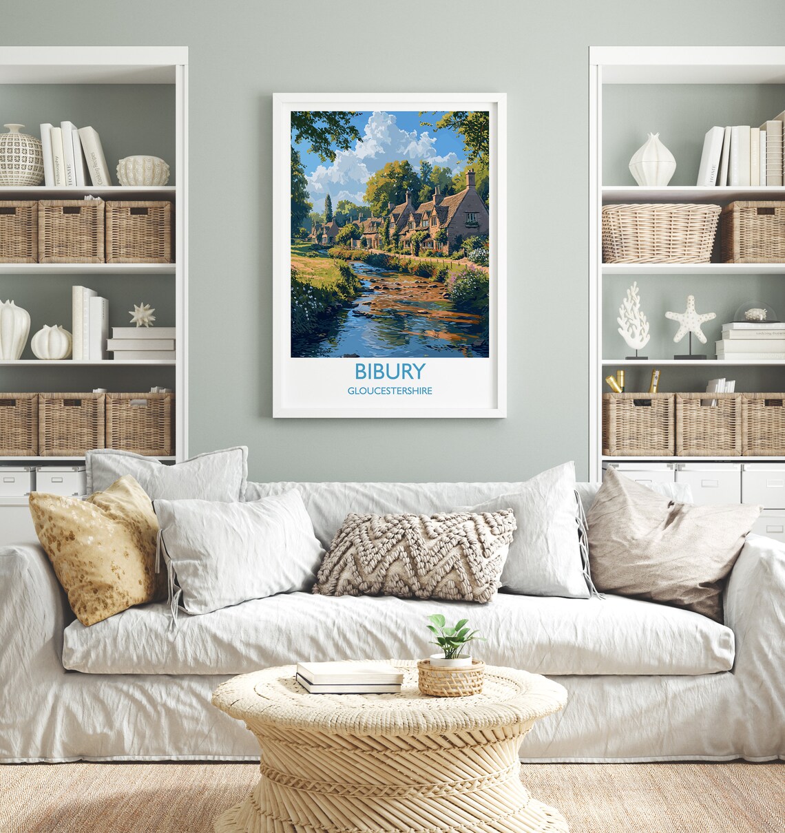 Bibury Travel Poster, Gloucestershire Cotswolds - Image 4