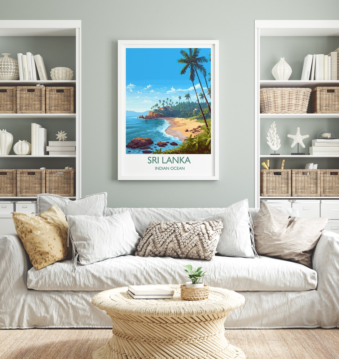 Sri Lanka Travel Poster, Indian Ocean Wall Art - Image 4