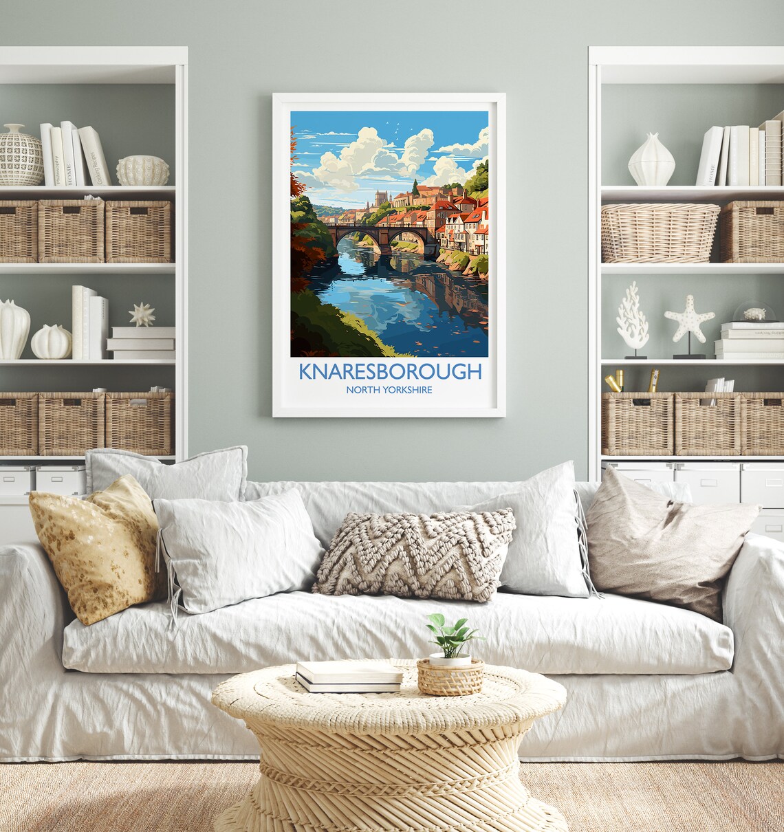 Knaresborough North Yorkshire River Bridge Red Roofs Travel Poster - Image 4