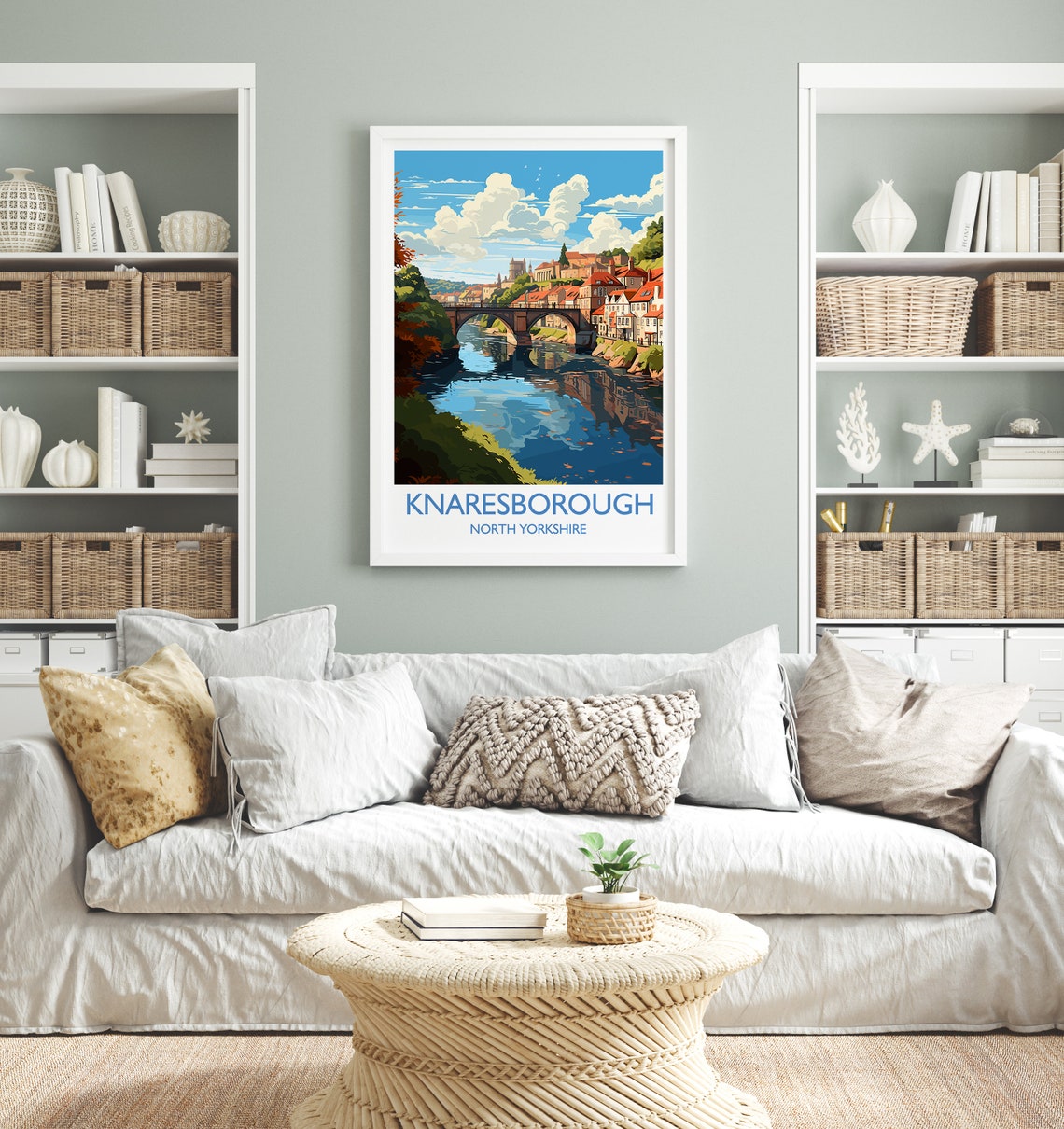 Knaresborough Travel Print Travel Poster Of Knaresborough North Yorkshire Gift England Knaresborough Art Lovers Gift Wall Art Print - Image 4