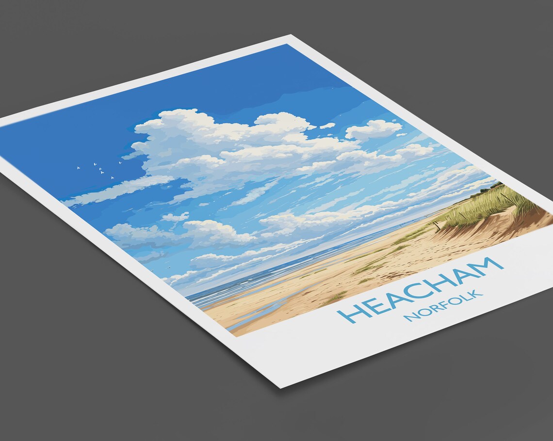Heacham Beach Travel Poster, Norfolk England - Image 2