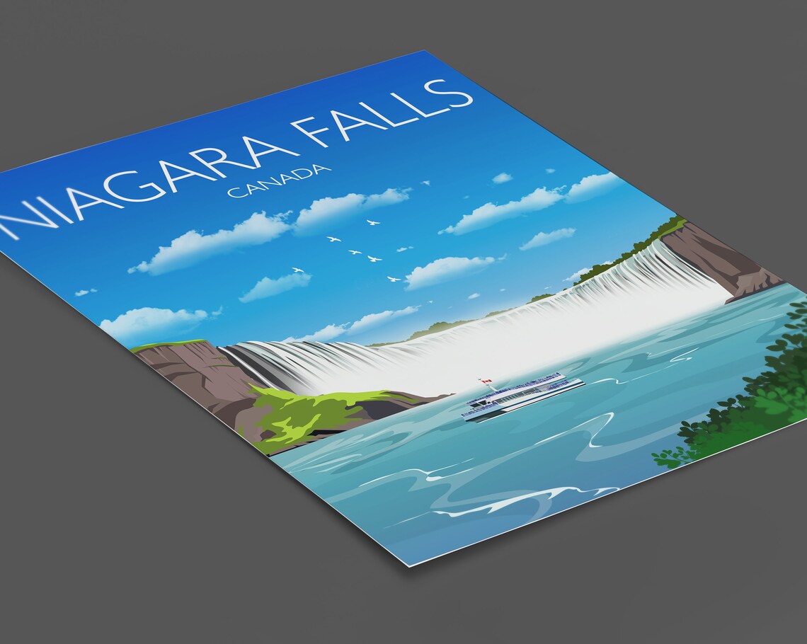 Niagara Falls Travel Poster, Ontario Canada Travel Print - Image 2