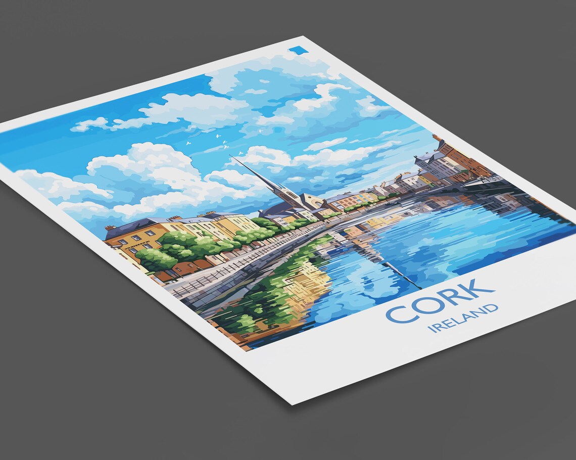 Cork Ireland Travel Poster, Europe Wall Art Print - Image 2