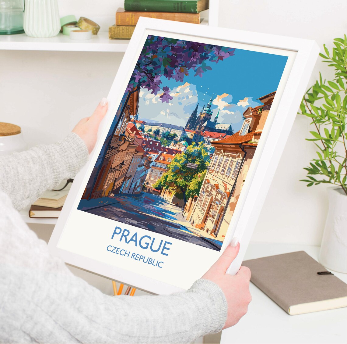 Prague Travel Poster, Czech Republic City Art - Image 3