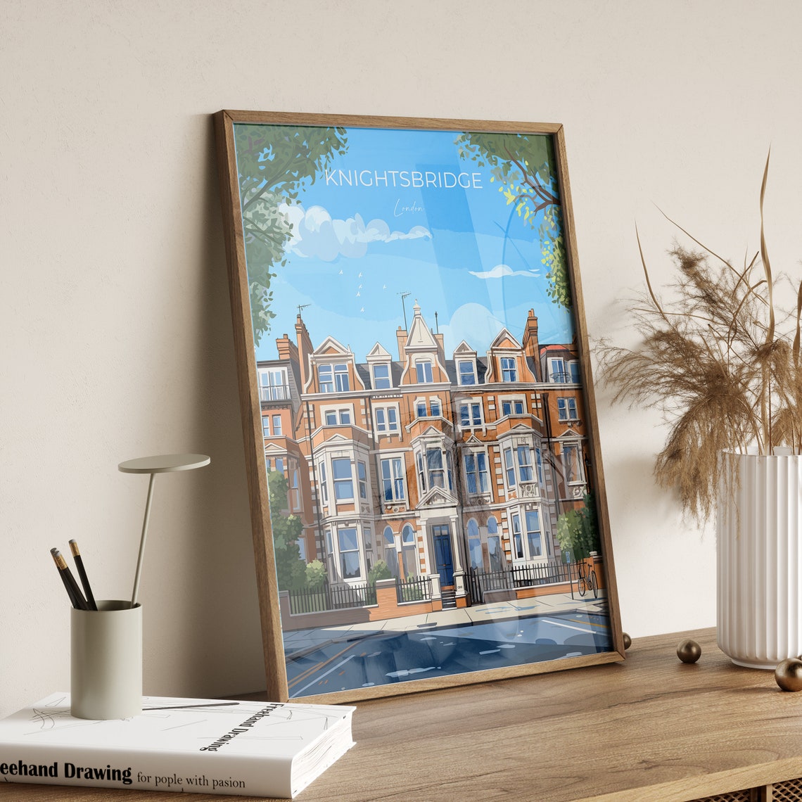Knightsbridge Travel Poster Wall Art Travel Print Of Knightsbridge London Poster Knightsbridge Gift Art London Art Lovers Uk Travel Gift - Image 2